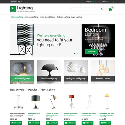 Lighting Store PrestaShop Theme (PrestaShop theme for interior design and home decor) Item Picture