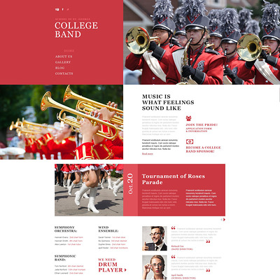 Music Band Responsive Website Template (Bootstrap template for music websites) Item Picture