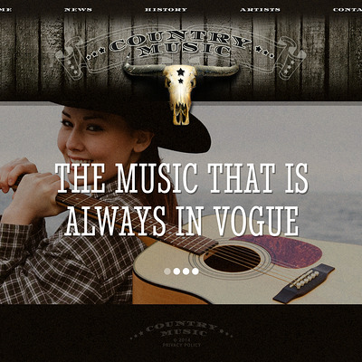 Music Website Template (Bootstrap template for music websites) Item Picture
