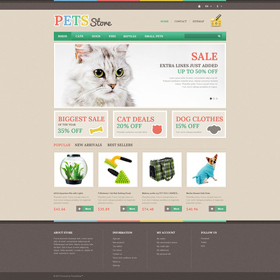 Pets Store PrestaShop Theme (PrestaShop theme for pet stores) Item Picture