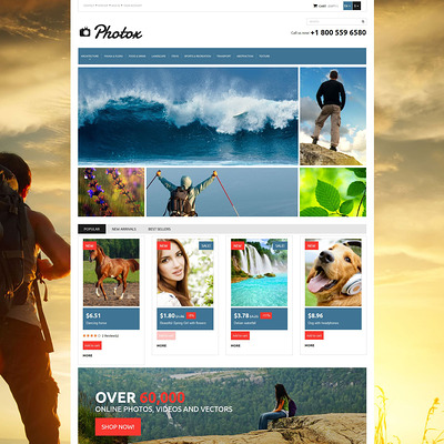 Photo and Video PrestaShop Theme (PrestaShop theme for selling stock photography) Item Picture