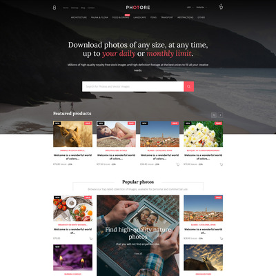 Photore (PrestaShop theme for selling stock photography) Item Picture