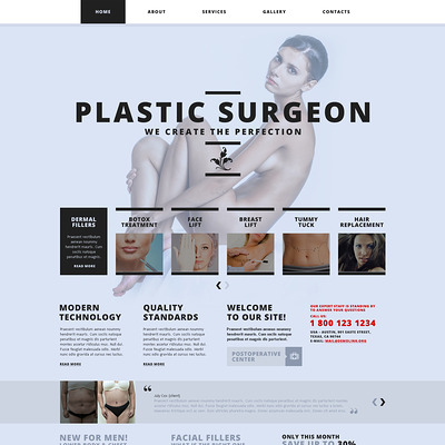 Plastic Surgery Responsive Website Template (Bootstrap website template for plastic surgeons) Item Picture