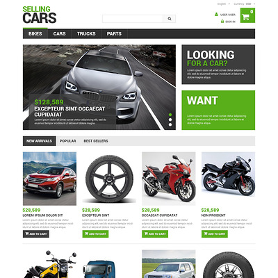 Selling Cars PrestaShop Theme (PrestaShop theme for car, vehicle, and automotive stores) Item Picture