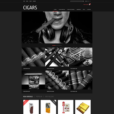 Tobacco Cigars Store PrestaShop Theme (PrestaShop theme for tobacco, cigar, and e-cigarette stores) Item Picture