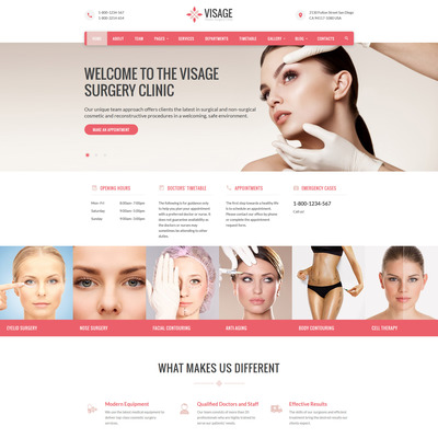 Visage (Bootstrap website template for plastic surgeons) Item Picture