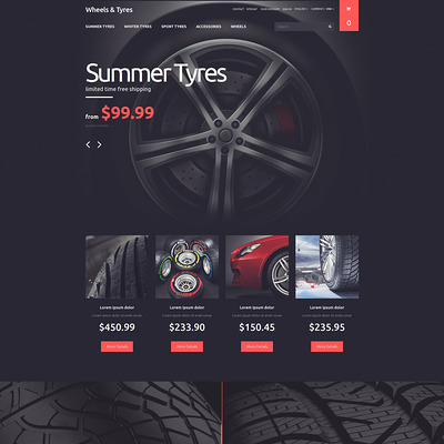 Wheels and Tyres PrestaShop Theme (PrestaShop theme for car, vehicle, and automotive stores) Item Picture