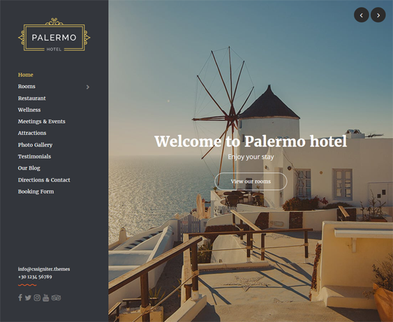 palermo hotel wordpress themes