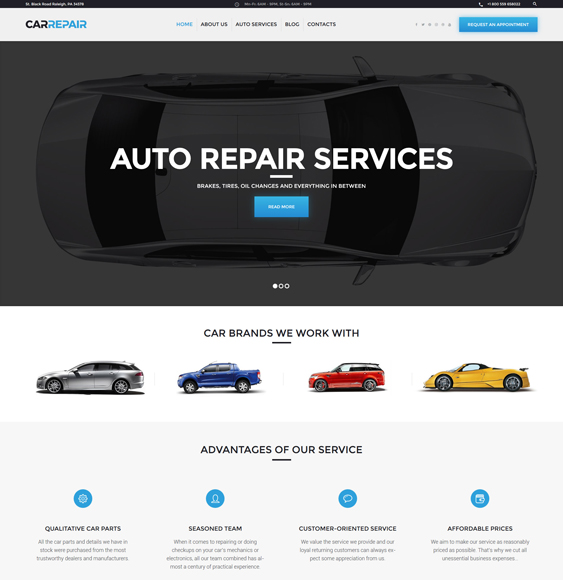 WordPress Theme car vehicle automotive repair