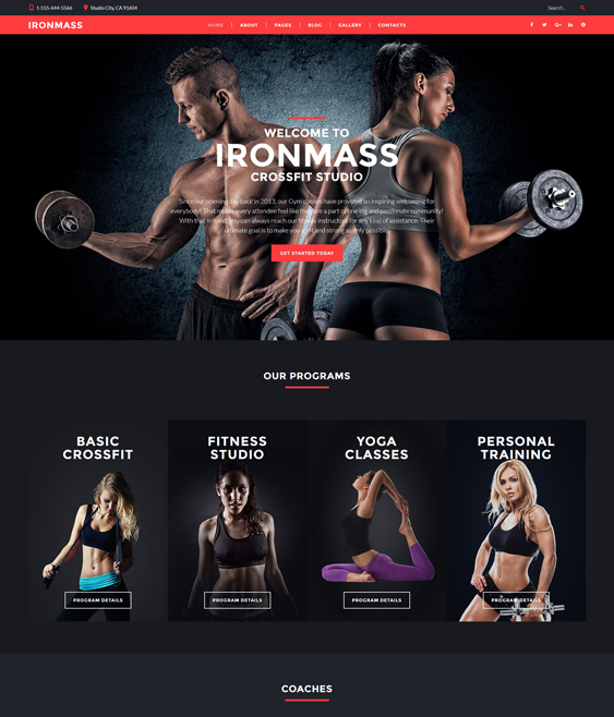 ironmass fitness gym joomla templates