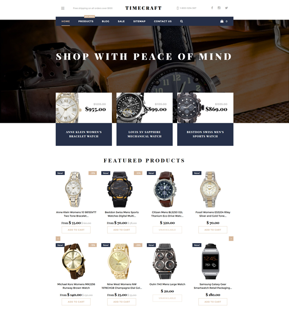 time craft jewelry watch shopify themes