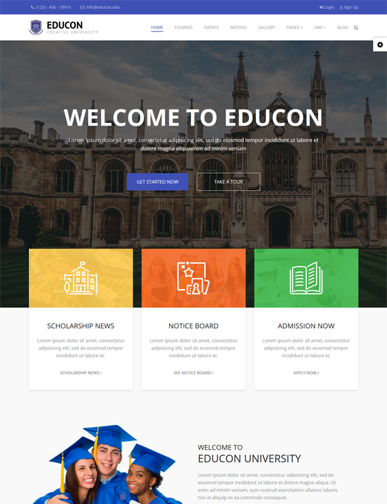 educon education joomla templates