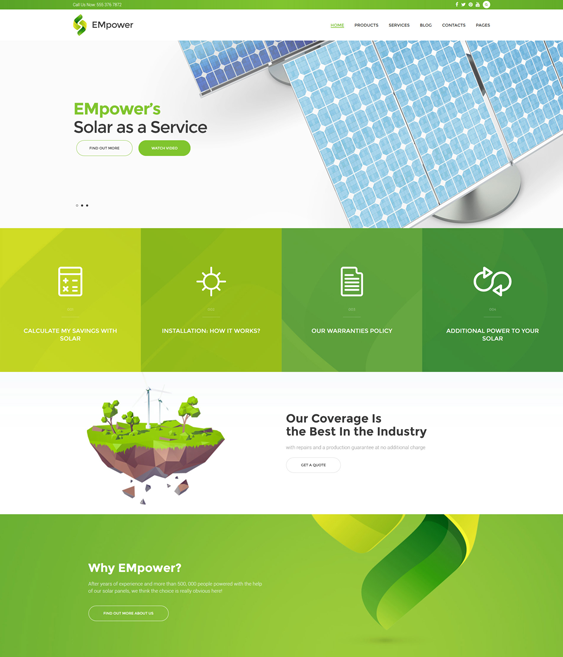 empower green organic eco friendly wordpress themes