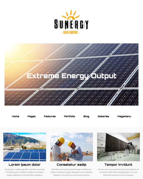 sunergy green organic eco friendly wordpress themes