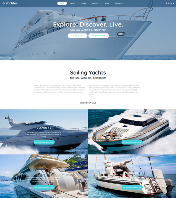 yacht sports joomla templates