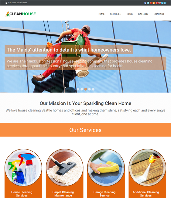 cleanhouse cleaning maid wordpress themes