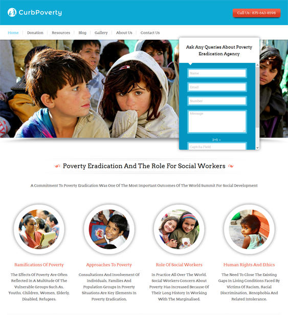 curb poverty charity nonprofit wordpress themes