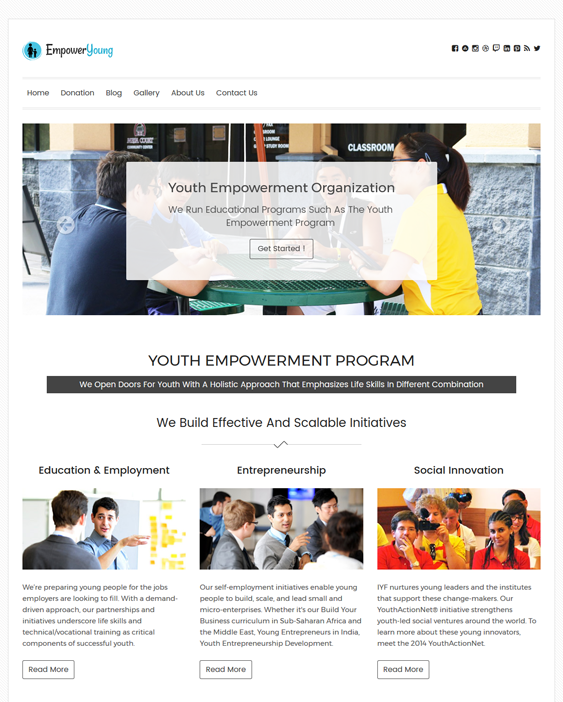 empower young charity nonprofit wordpress themes