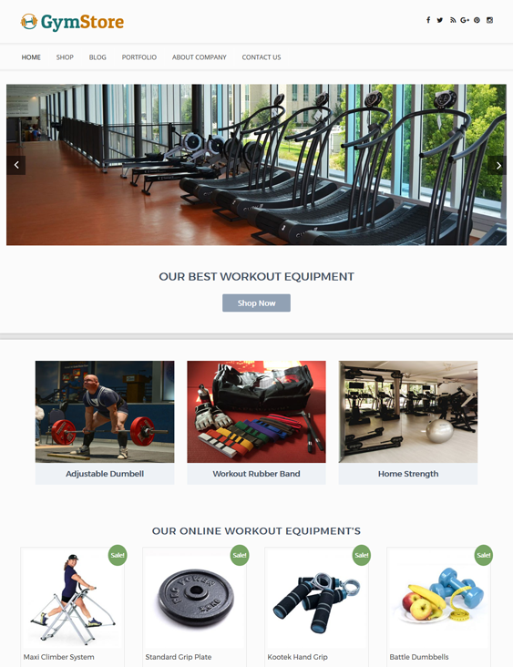 gym fitness wordpress themes store