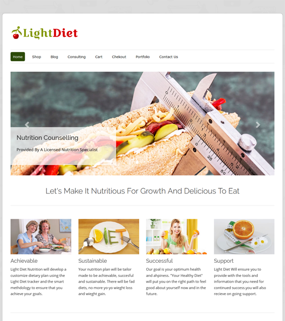lightdiet health wordpress themes
