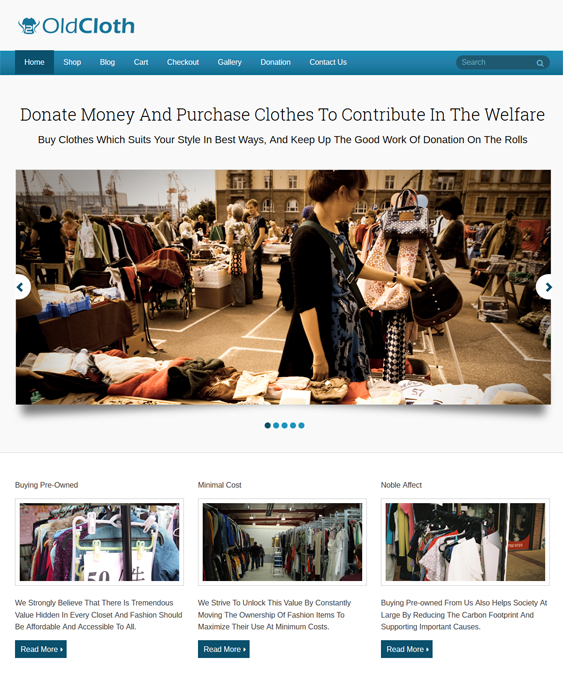 oldcloth charity nonprofit wordpress themes