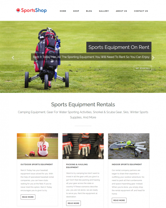sportsshop sports wordpress themes