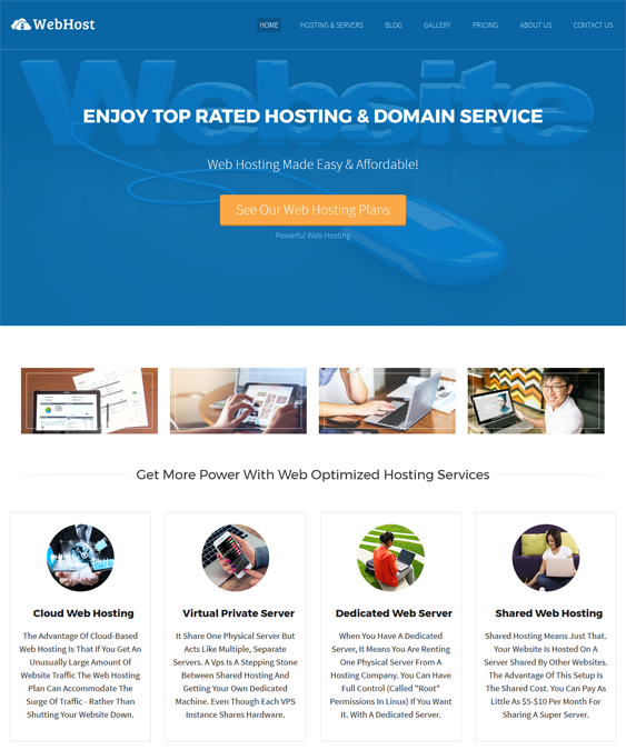web host web hosting wordpress themes