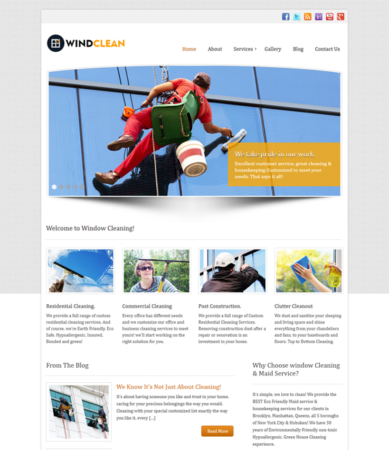 windclean cleaning maid wordpress themes