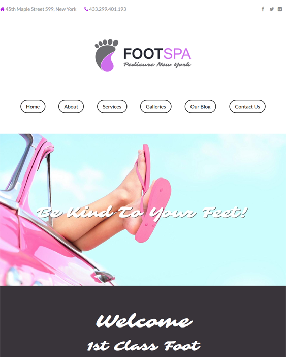 footspa hair salon beauty spa wordpress themes