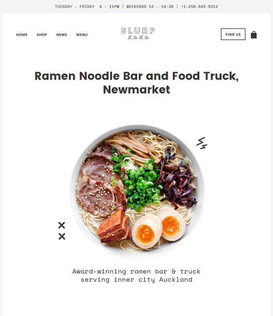 local shopify themes food drink online stores