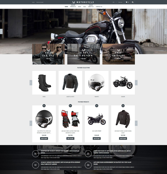 motorcycle-store-car vehicle automotive shopify themes