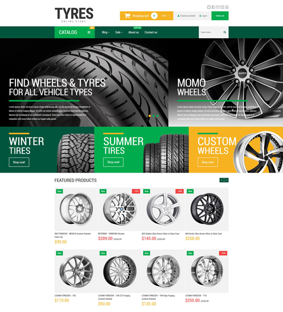 wheels-and-tyres-car vehicle automotive shopify themes