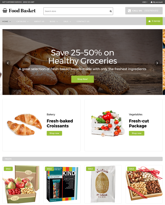 food drink shopify themes basket
