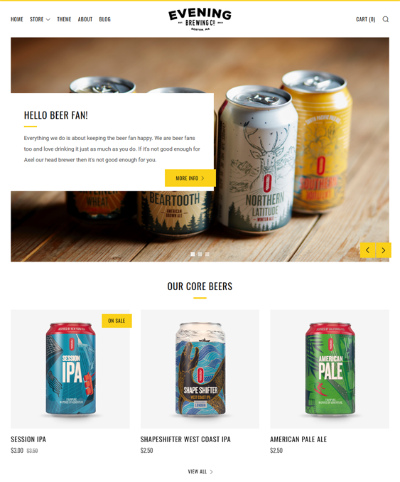 venue food drink shopify themes