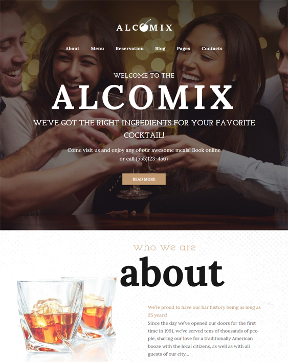 alcomix restaurant wordpress themes