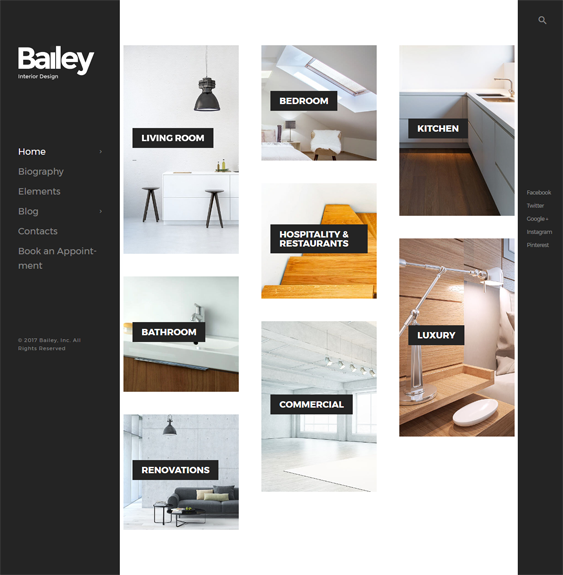 bailey furniture store wordpress themes