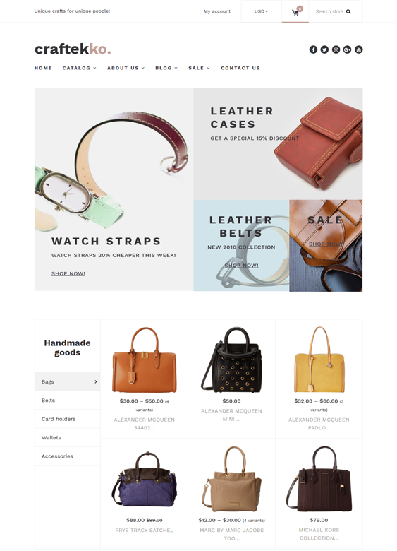 craftekko handbags purses shopify themes