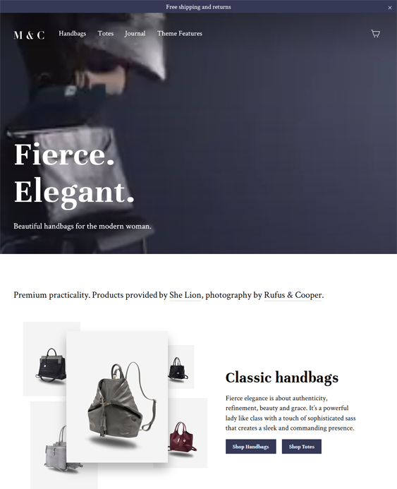motion handbags purses shopify themes