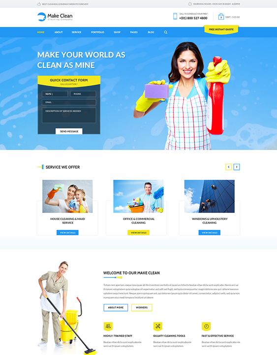 make clean wordpress themes maid cleaning companies