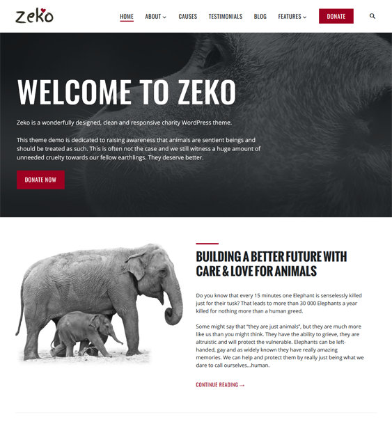 zeko charity nonprofit wordpress themes
