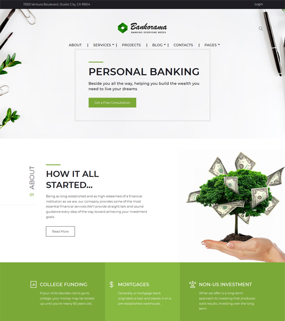 bankorama finance-wordpress-theme