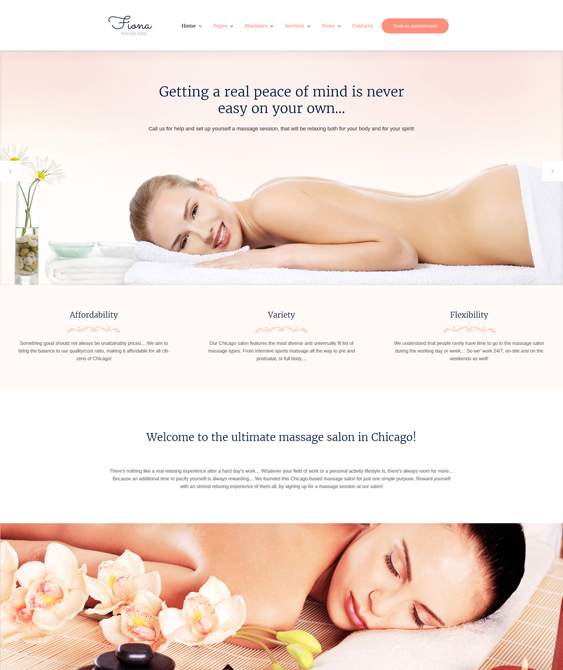 Beauty Spa & Massage Salon Responsive WordPress Theme