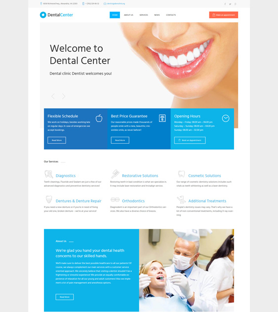 dentalcenter medical wordpress themes