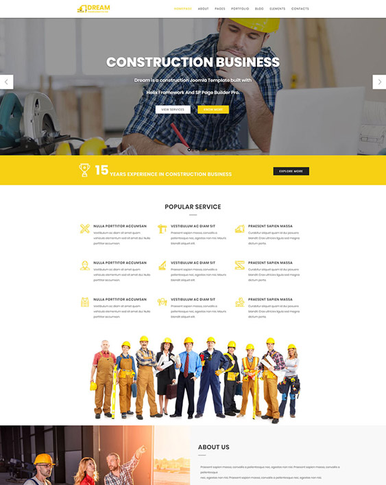 dream joomla templates construction companies building contractors