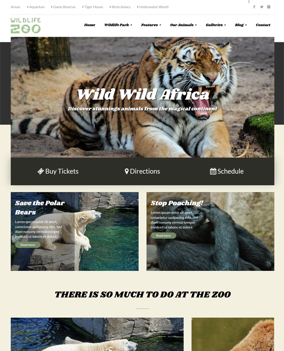 wildlife park charity wordpress themes