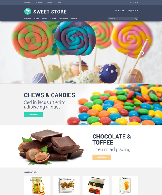 Candy Web food store magento themes