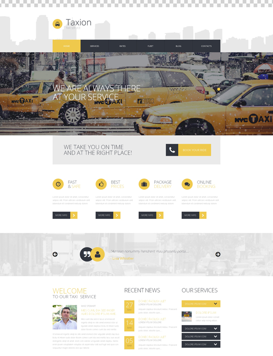 Fast and Furious Taxi cab Services WordPress Theme