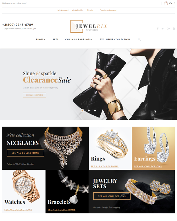 jewelrix magento themes jewelry stores