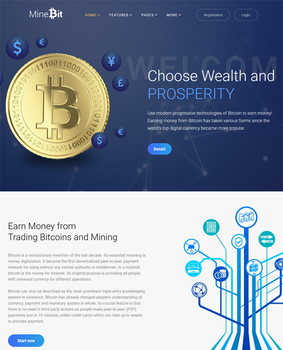 minebit bitcoin cryptocurrency websites wordpress themes