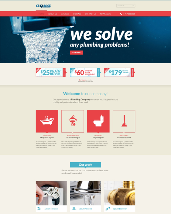 joomla template plumbing companies plumbers Services Online